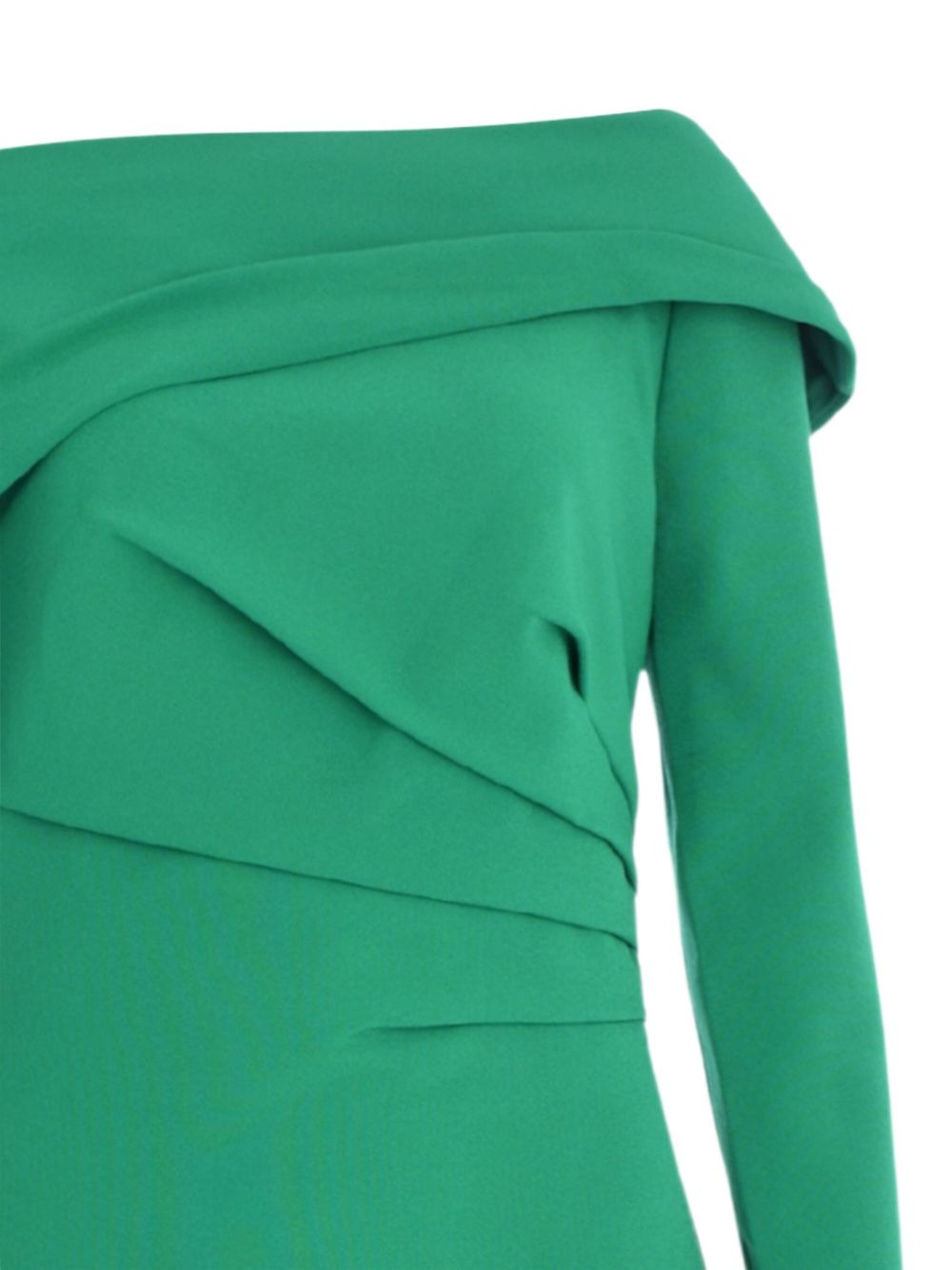asymmetric drape long sleeve dress - 4