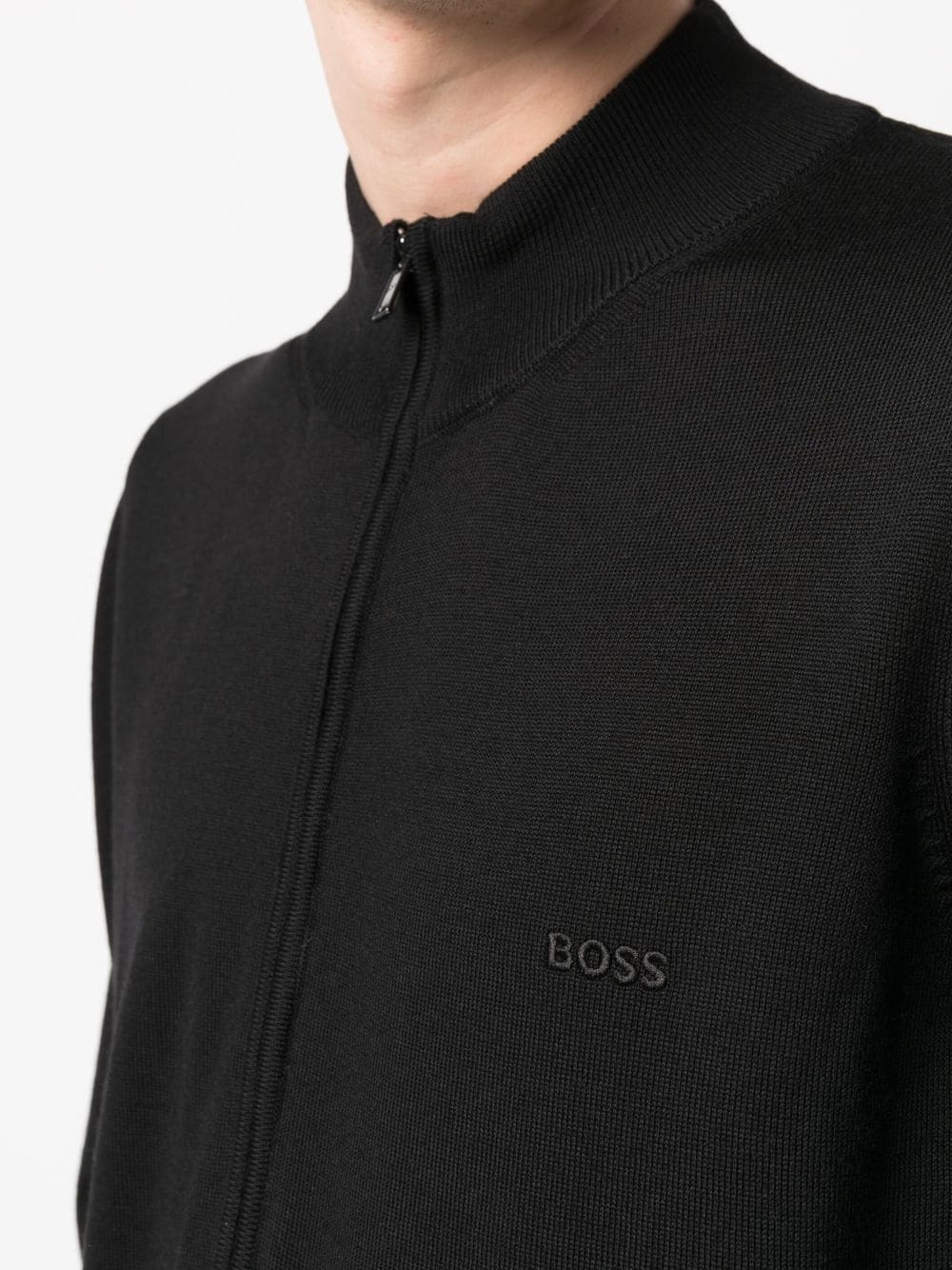 logo-print zip-front jumper - 5