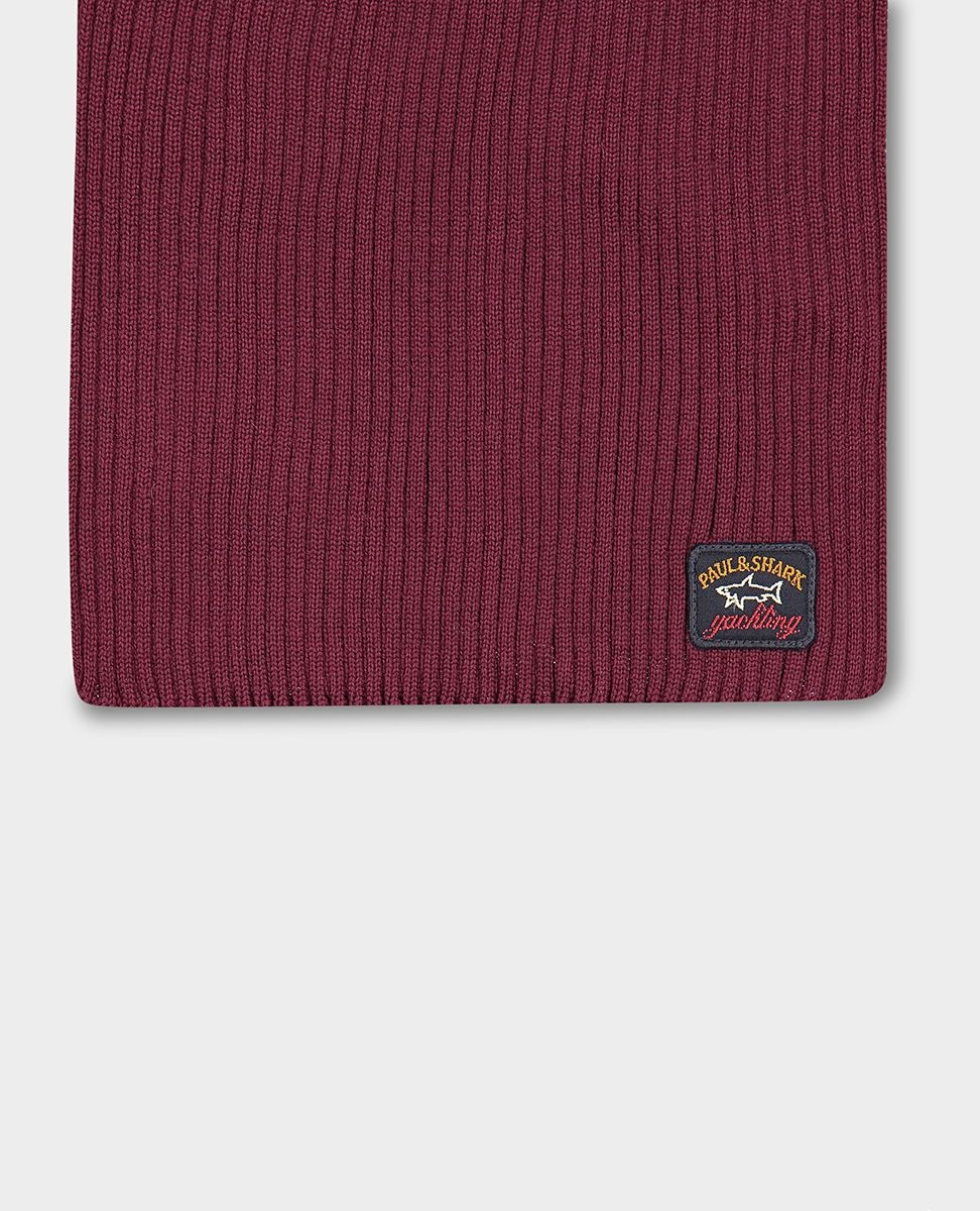 Wool scarf with iconic badge - 3