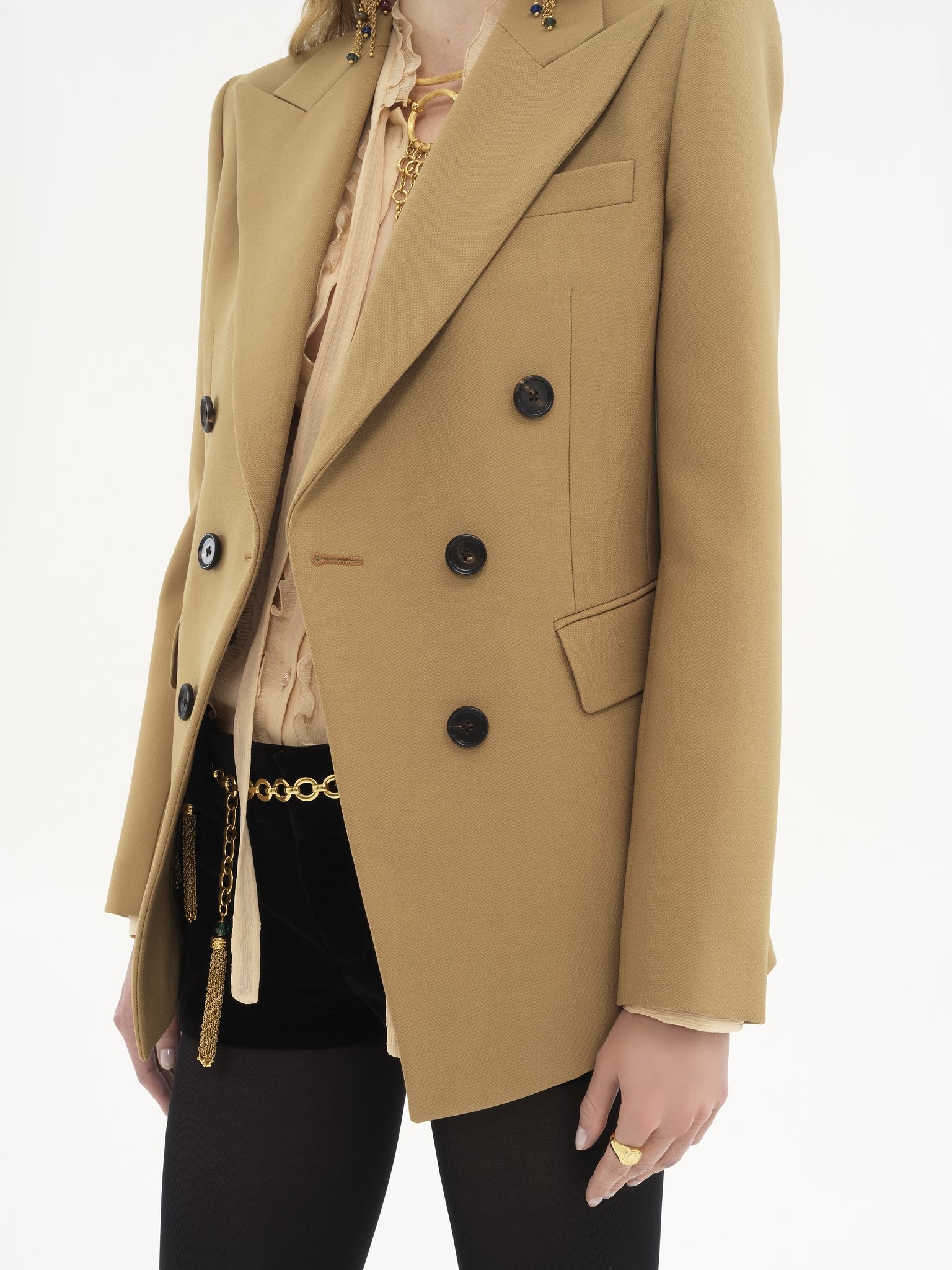 TAILORED JACKET IN WOOL GRAIN DE POUDRE - 6