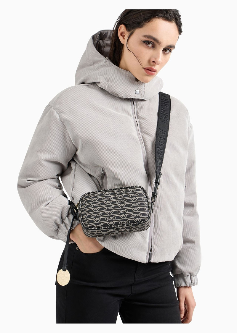 Camera case with shoulder strap and all-over monogram print 6