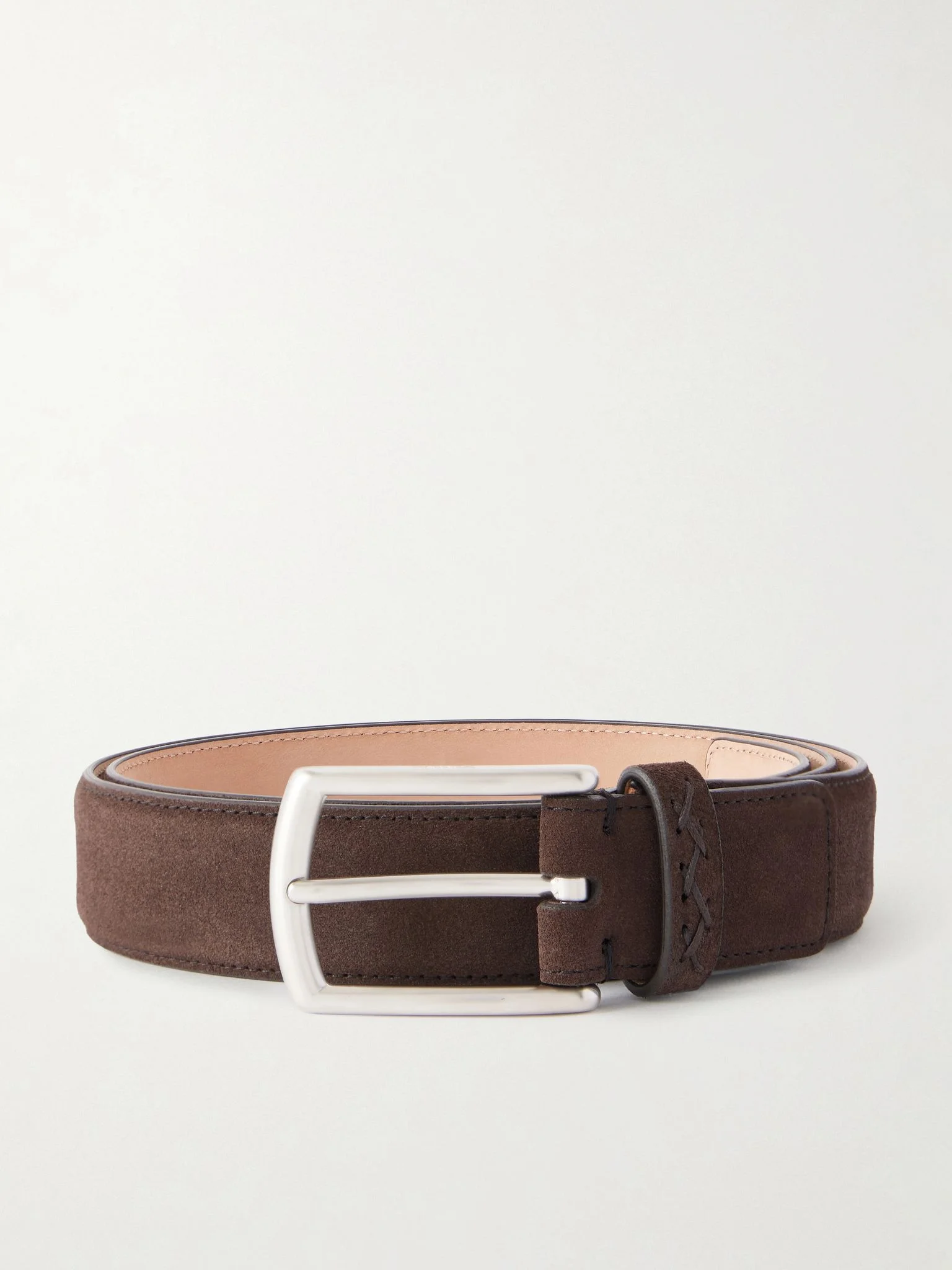 3 cm Suede Belt Dark brown - 1