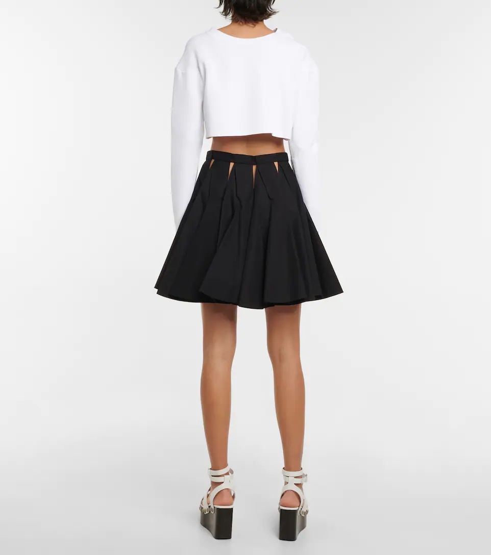 ミニスカート ALAIA SKATER MINI SKIRT Alaïa Poplin Skater Mini Skirt in White | Lyst