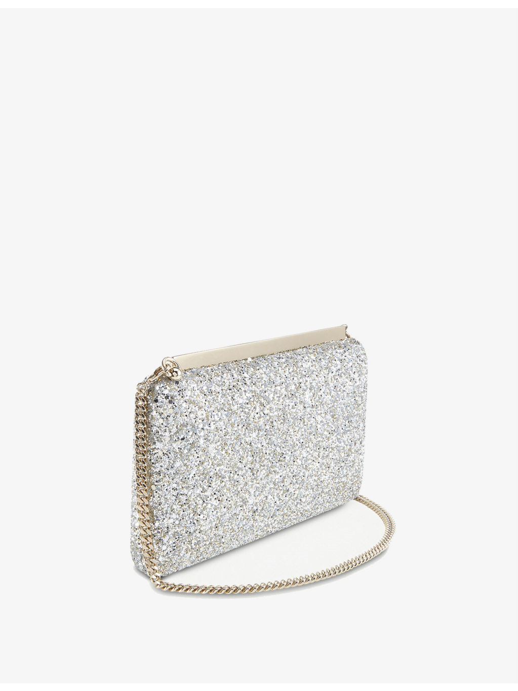 Ellipse coarse glitter clutch - 3