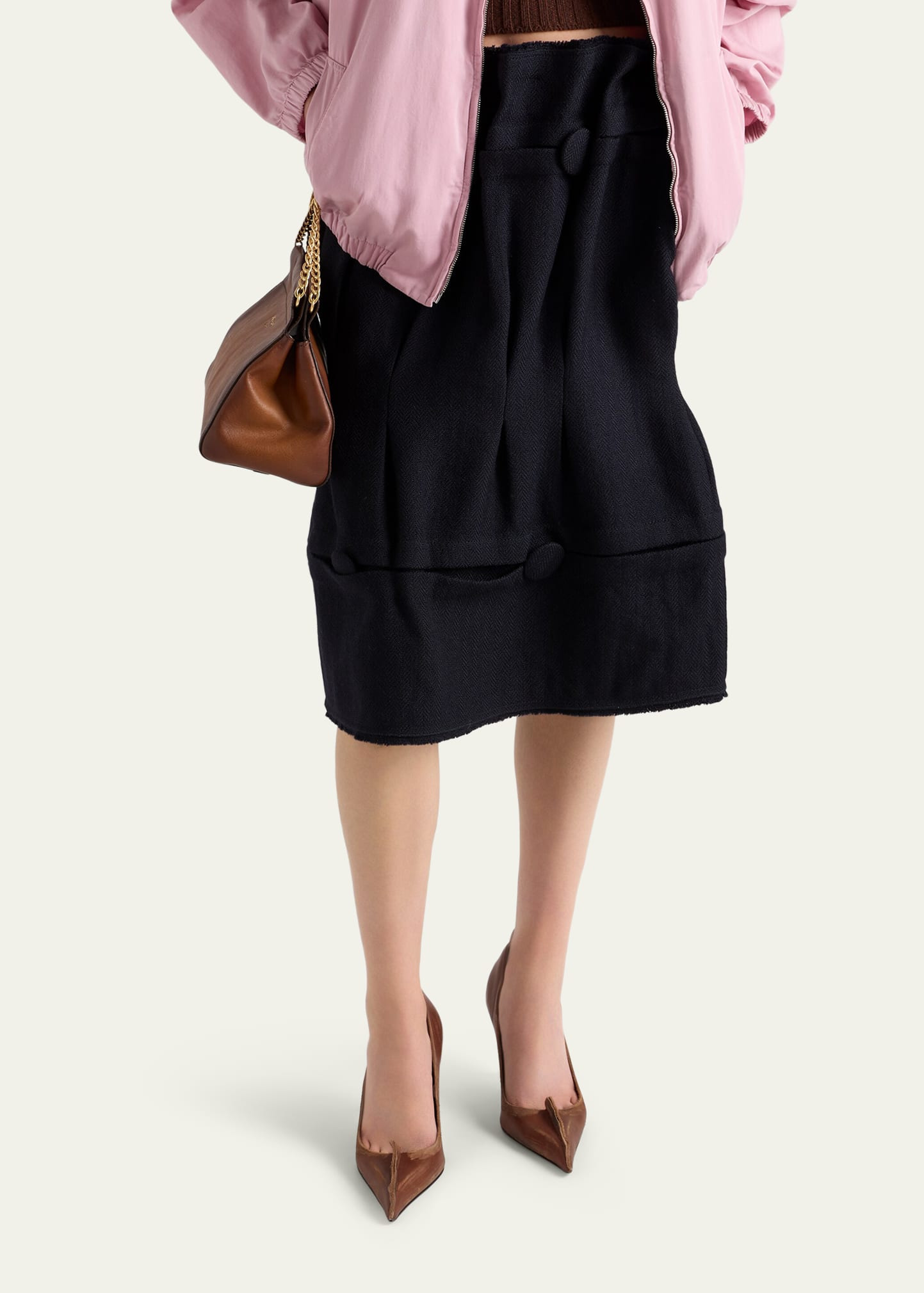 Wool Midi Skirt - 4