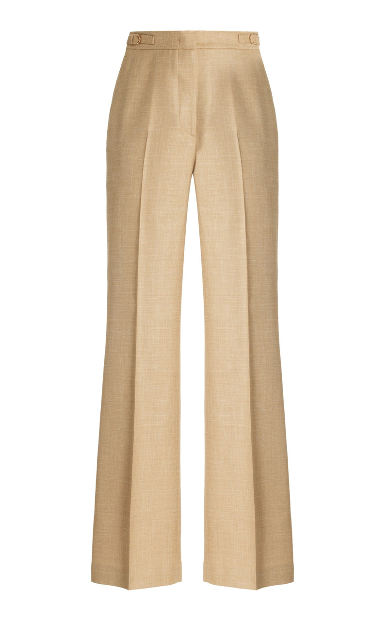 Vesta Pant in Hay Virgin Wool and Silk Linen - 1