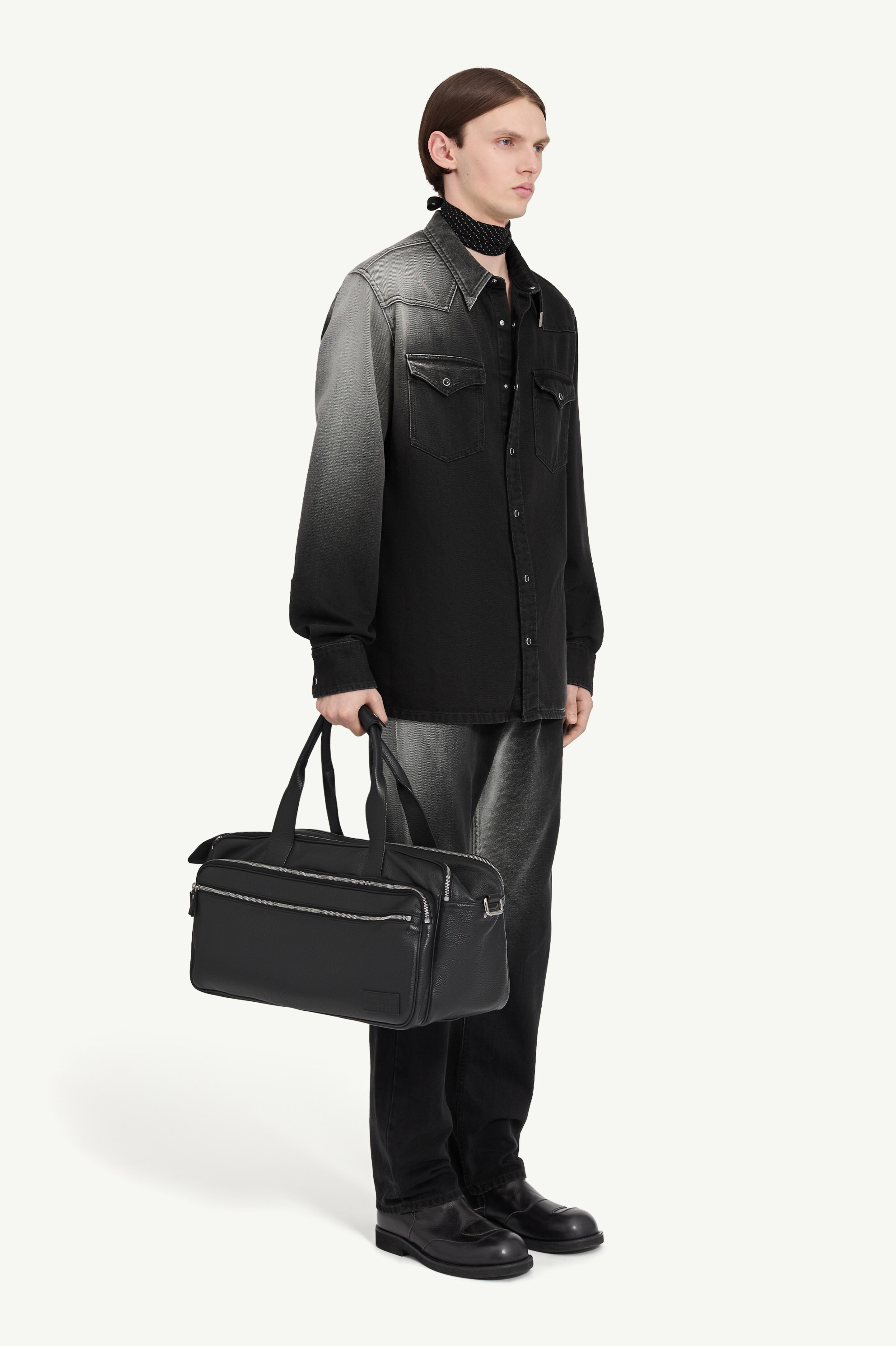 Black denim shirt - 3