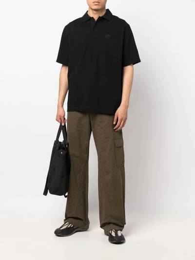 White Mountaineering logo-embroidered polo shirt outlook