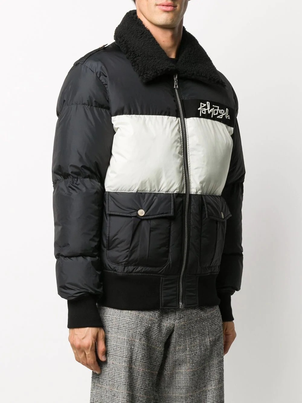 logo-print puffer jacket - 3