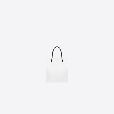 BALENCIAGA Women's Shopping Xxs North South Tote Bag in White outlook