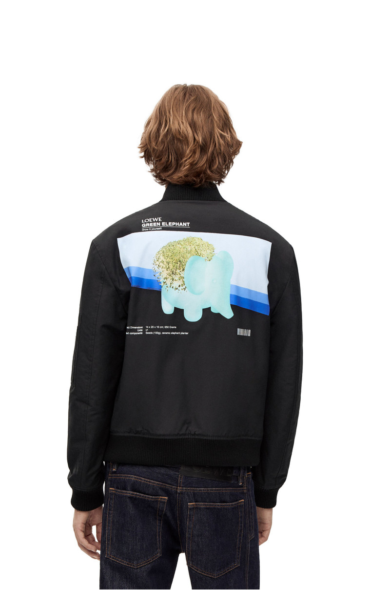 Chia elephant bomber jacket in cotton and polyamide 4