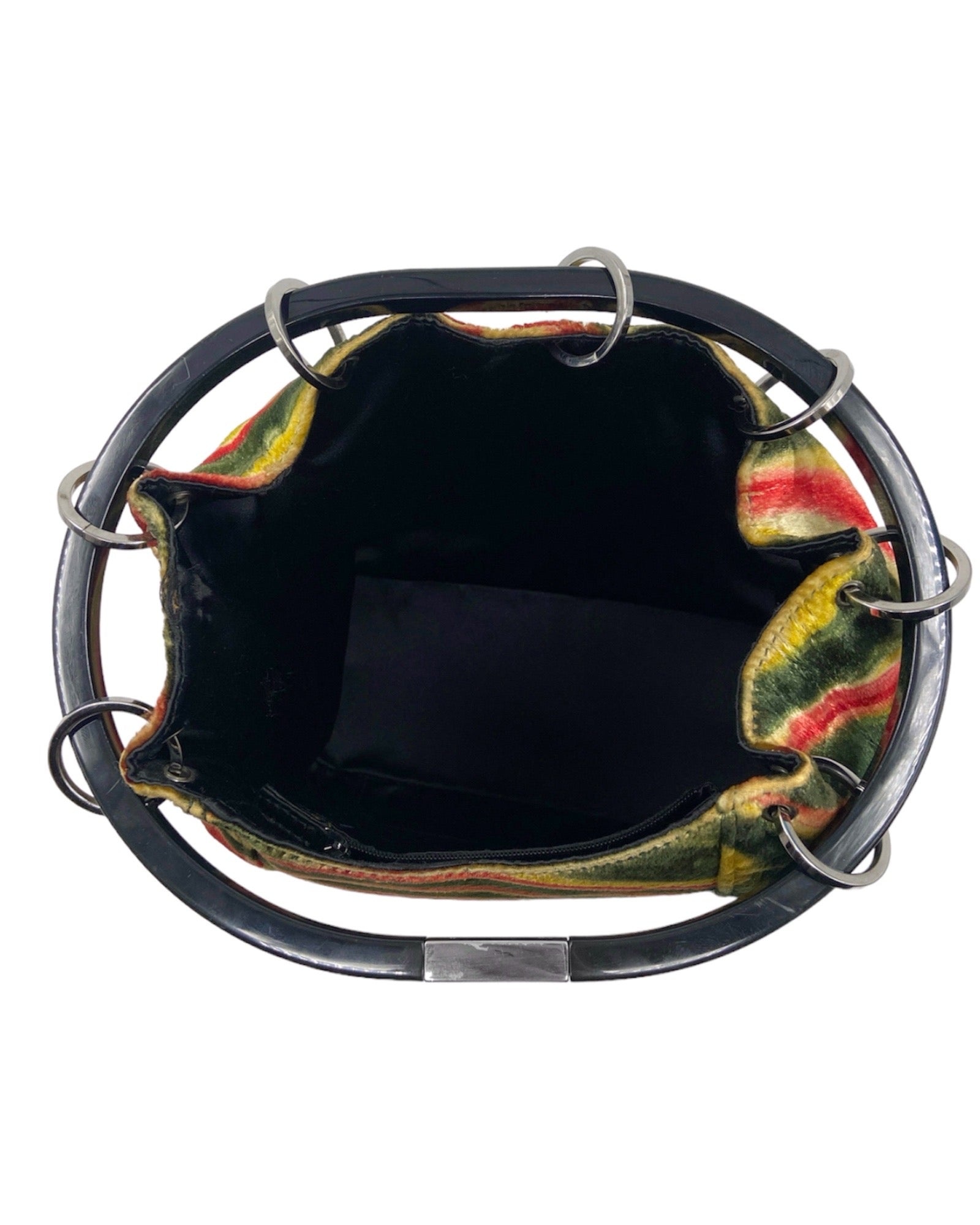 Gucci Fall 1999 Tom Ford Psychedelic Swirl Silk Velvet Ring Bucket Bag - 7