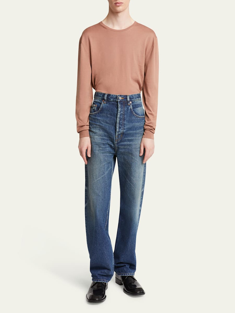 SAINT LAURENT Men's High-Waist Baggy Jeans outlook