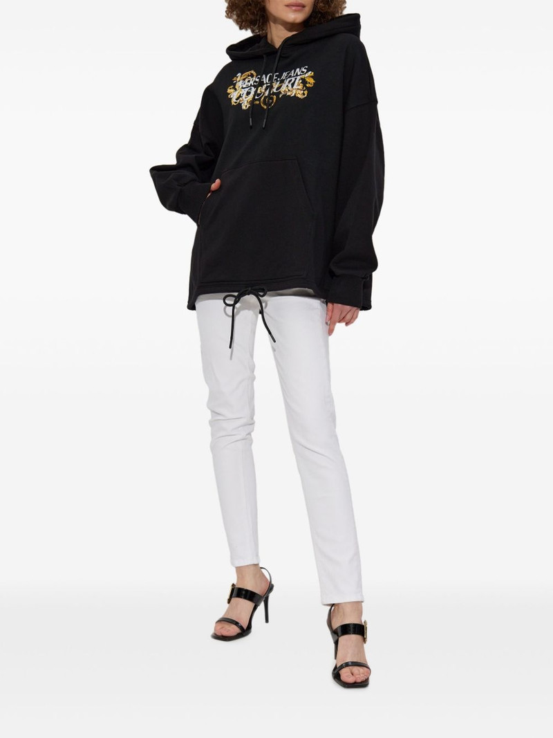 VERSACE JEANS COUTURE logo-appliqué hoodie outlook