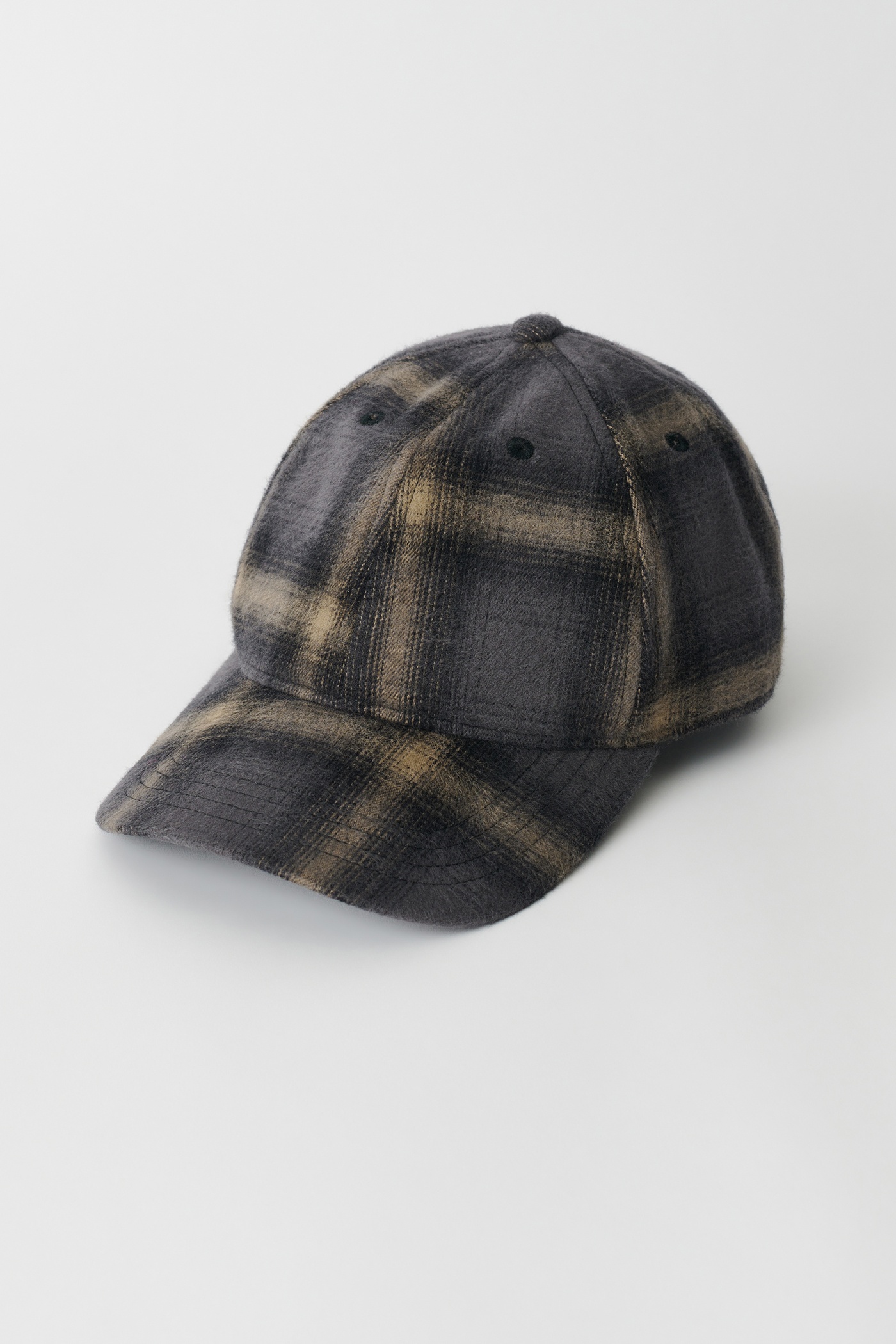 Ballcap Oyster Check Hairy Flannel - 1