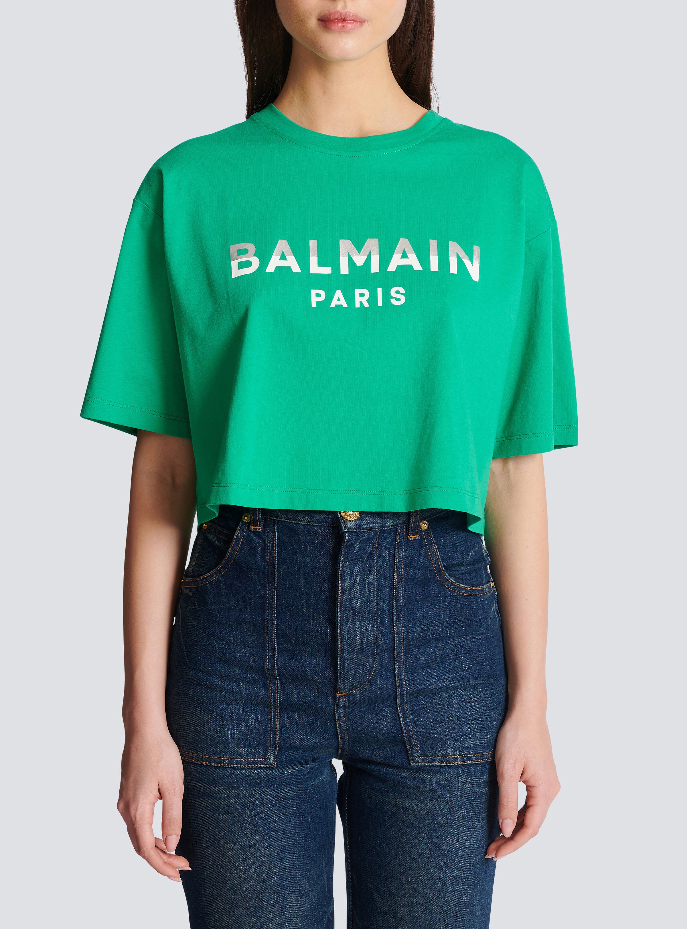 Cropped Balmain Paris T-shirt - 5