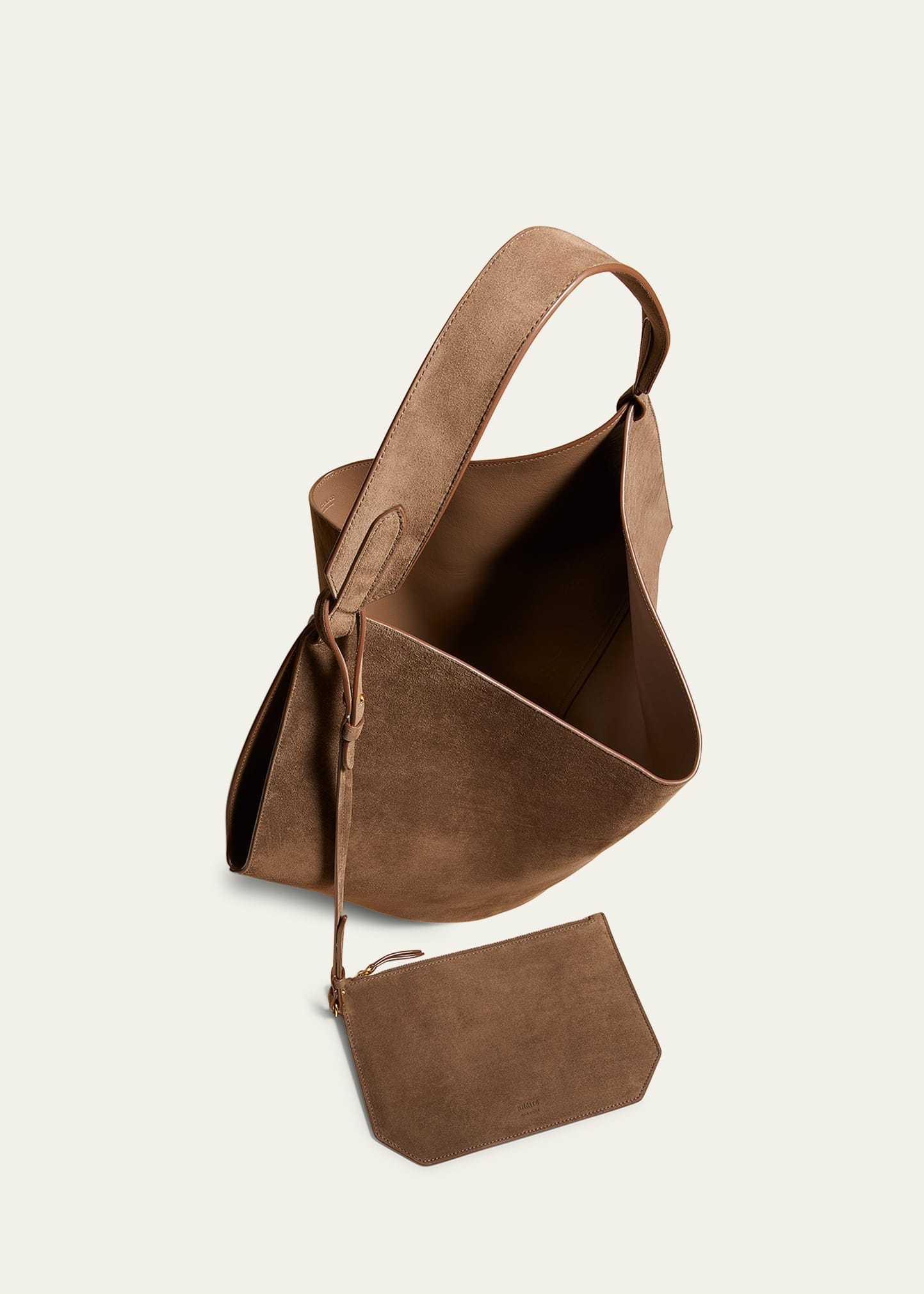 Lotus Medium Calfskin Suede Tote Bag - 3