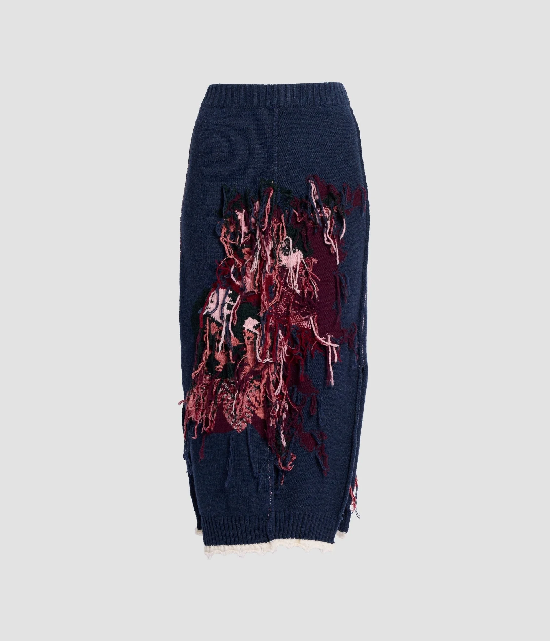 INTARSIA WOOL SKIRT - 1