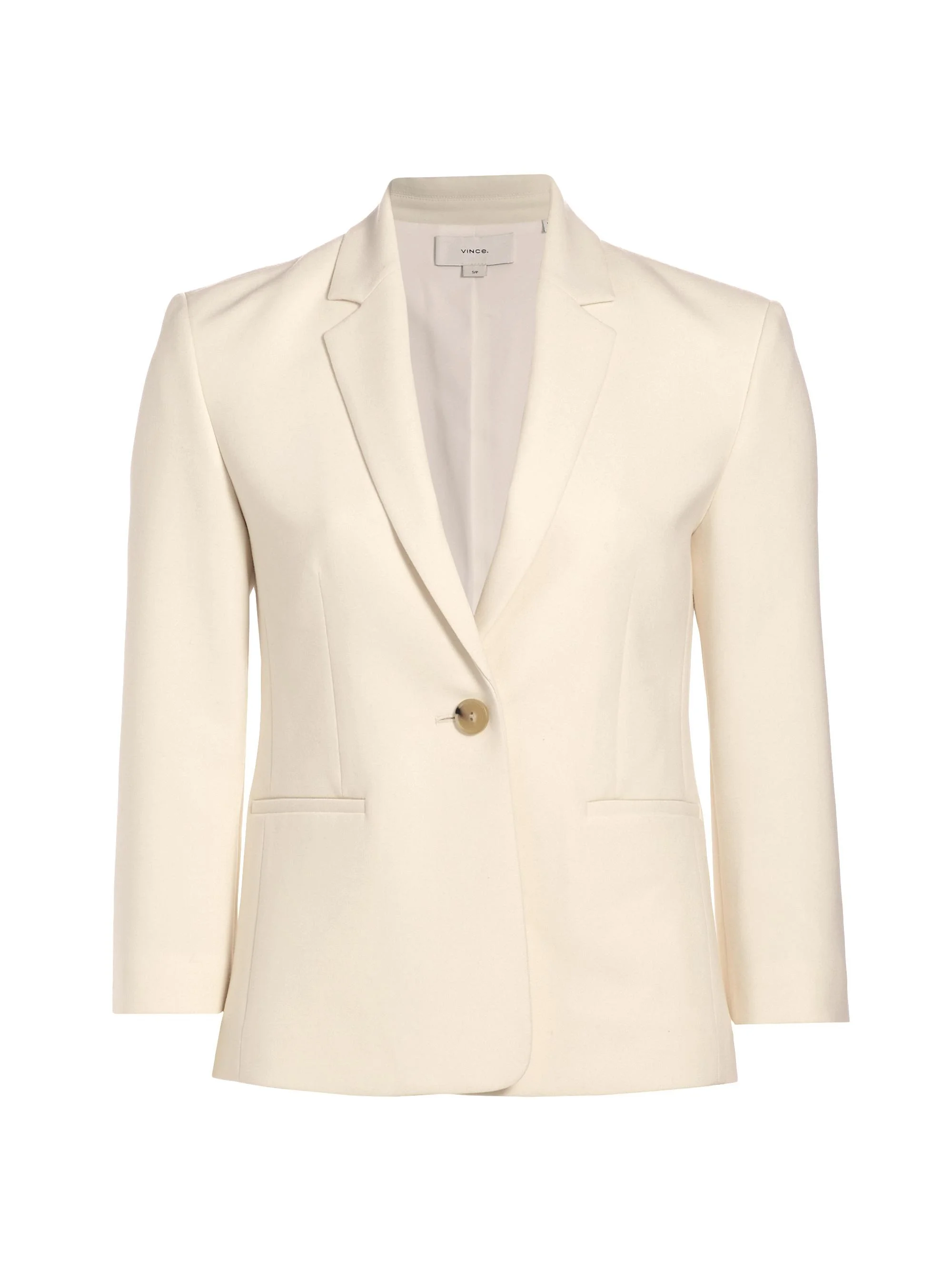 Women's Crepe Single-Breasted Blazer - Off White - 1