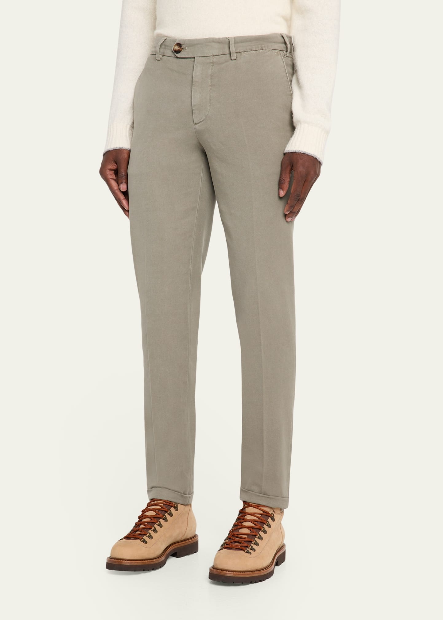 Men's Modern Fit Flat-Front Pants - 4