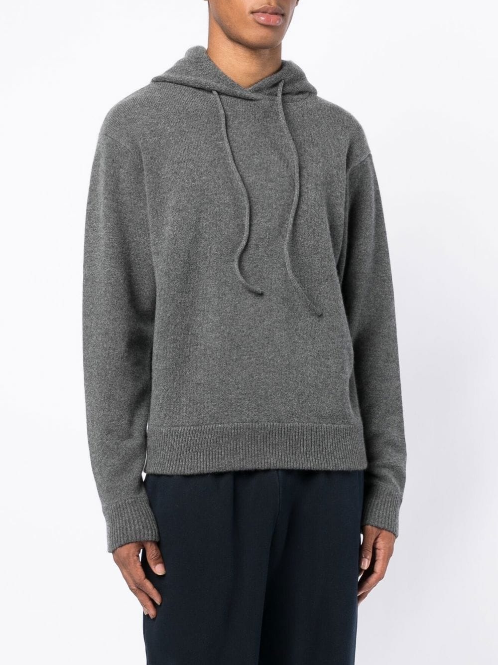 fine-knit hooded jumper - 3