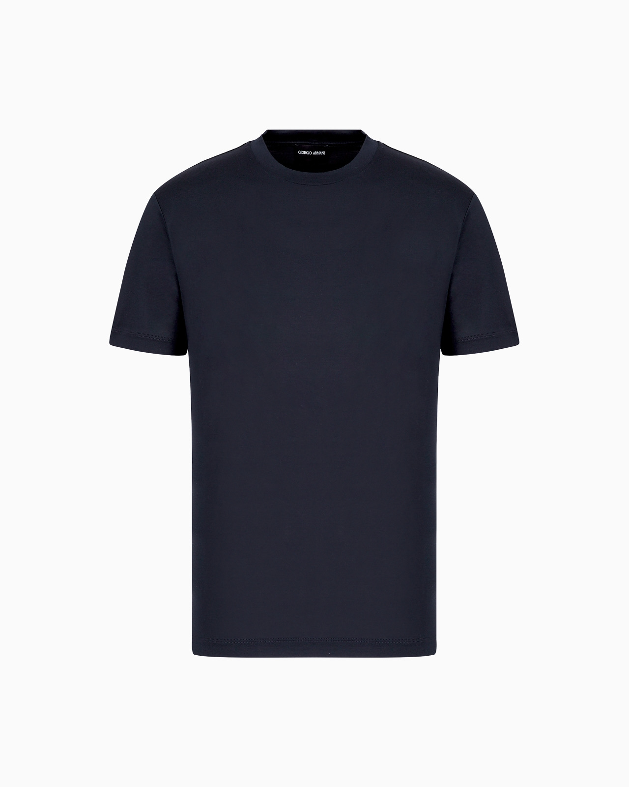 Plain-knit jersey T-shirt in a silk-and-cotton blend - 1