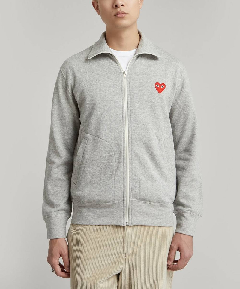 Comme des Garçons PLAY Heart Logo Print Zip-Through Sweatshirt outlook