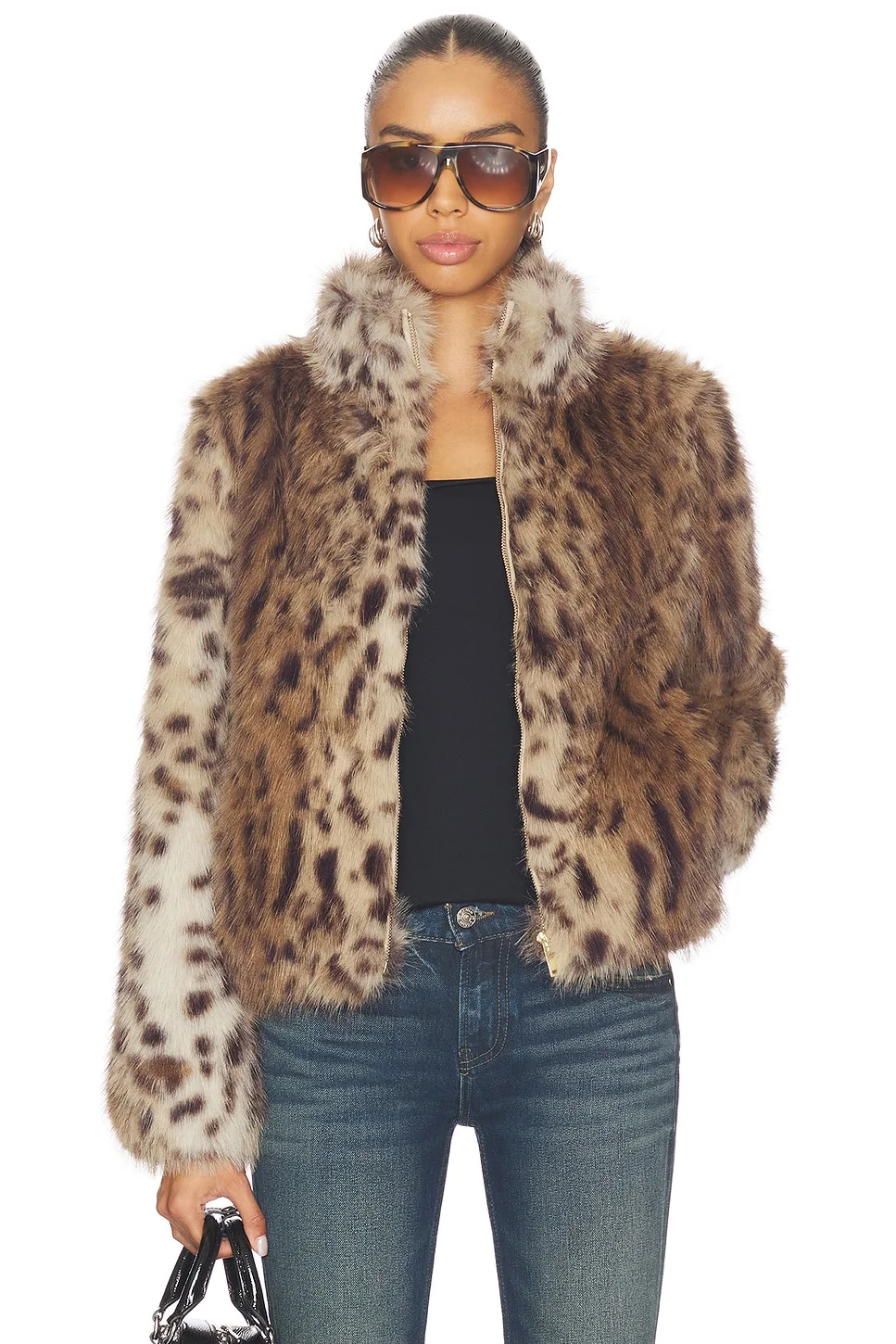 Jamie Leopard Faux Fur Jacket - 1