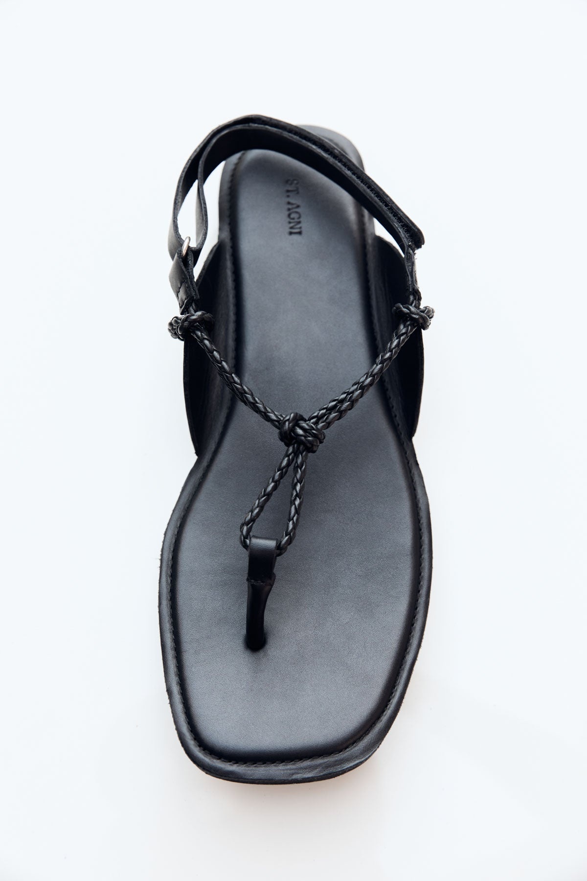 Woven Rope Sandal - Black - 4