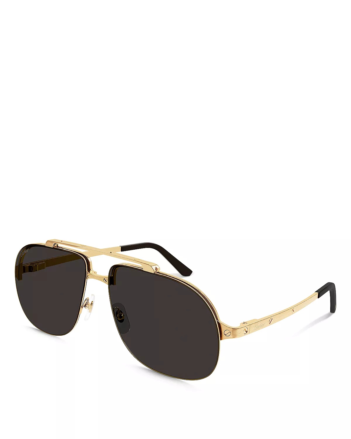 Santos Evolution 24K Gold Plated Navigator Sunglasses, 62mm - 1