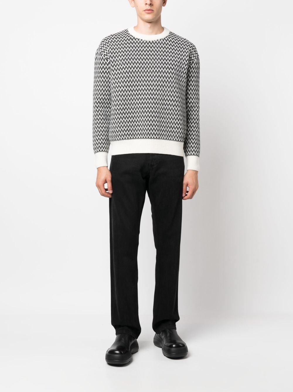 chevron-motif jumper - 2