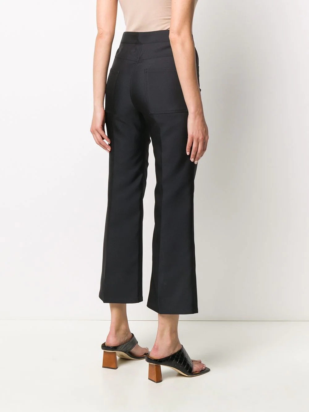 Jil Sander flared cropped trousers - Grey