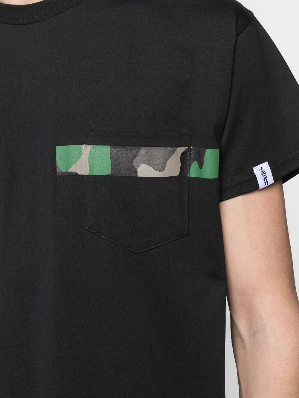 camouflage stripe detail T-shirt - 5