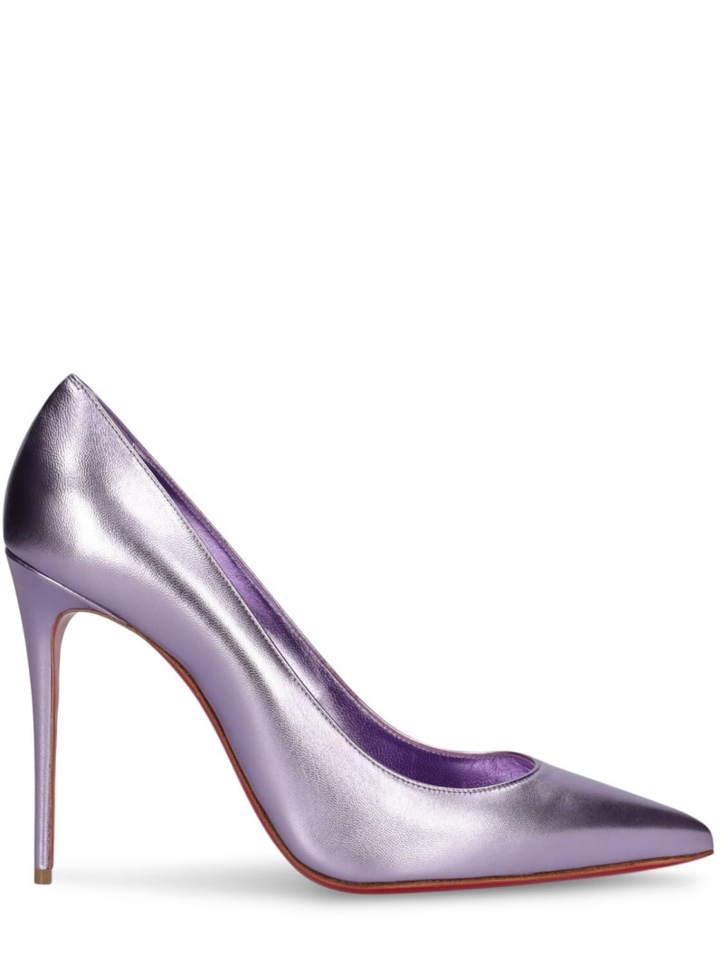 100mm Kate laminated leather pumps - 1