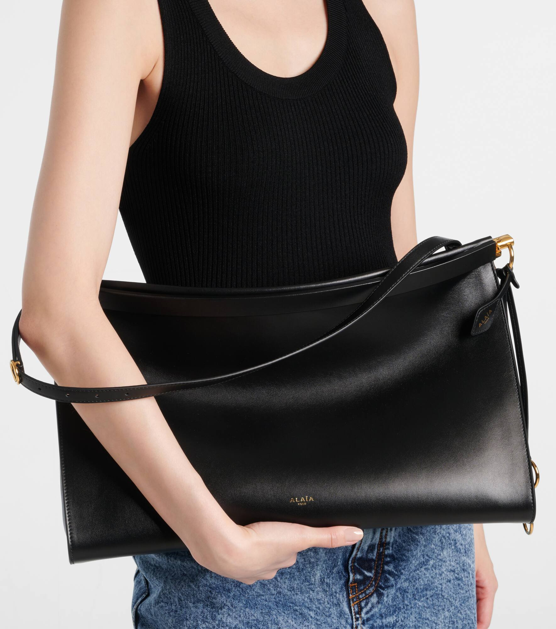 Le Click Large leather shoulder bag - 5