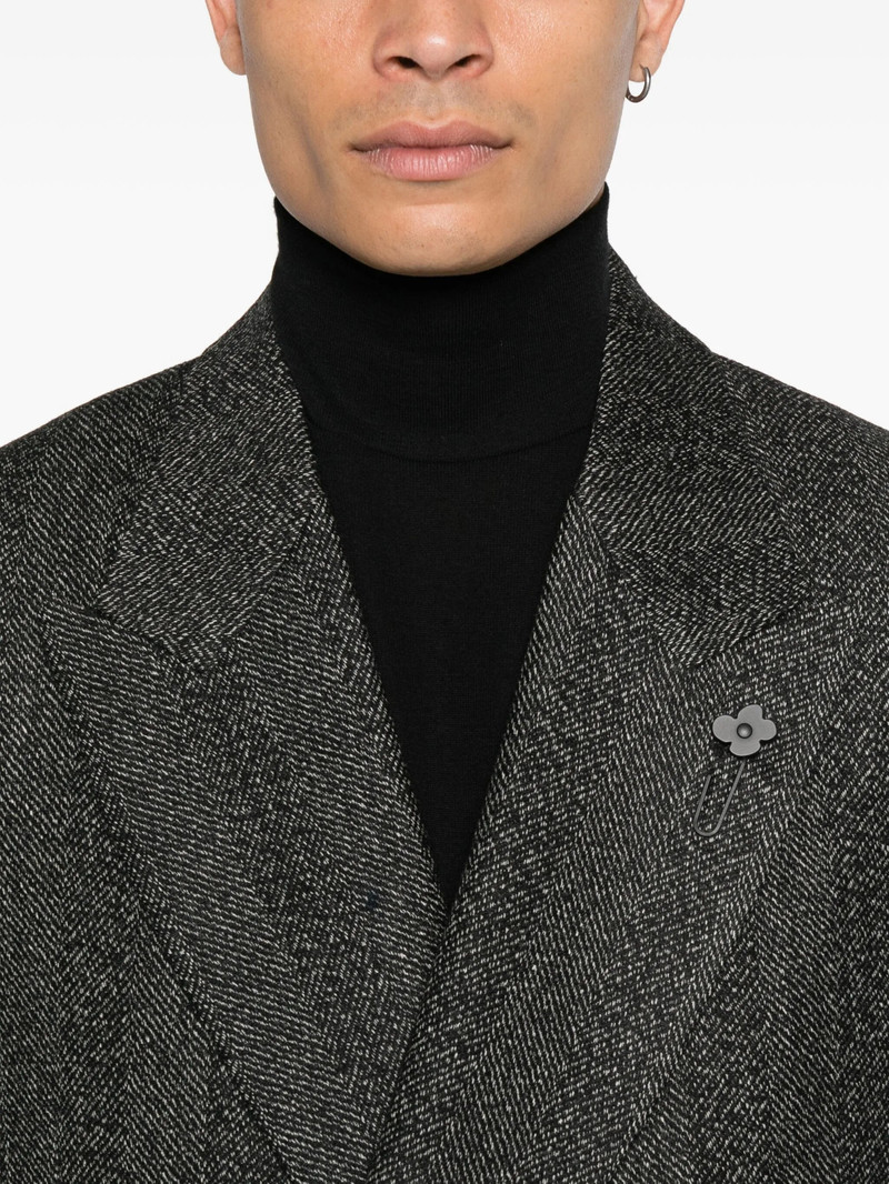 LARDINI Lardini Double-breasted Herringbone Coat outlook