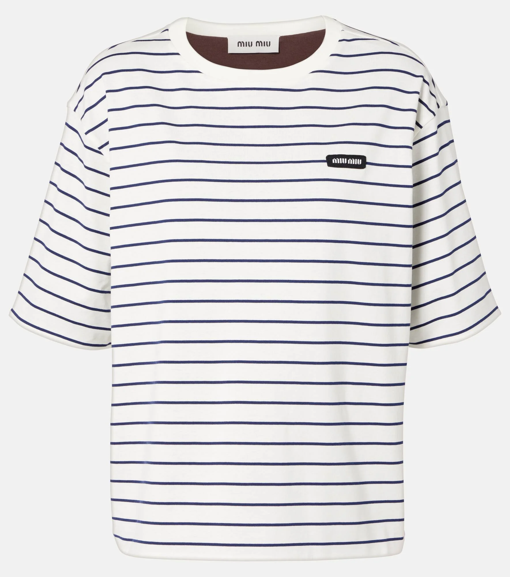 Striped cotton T-shirt - 1
