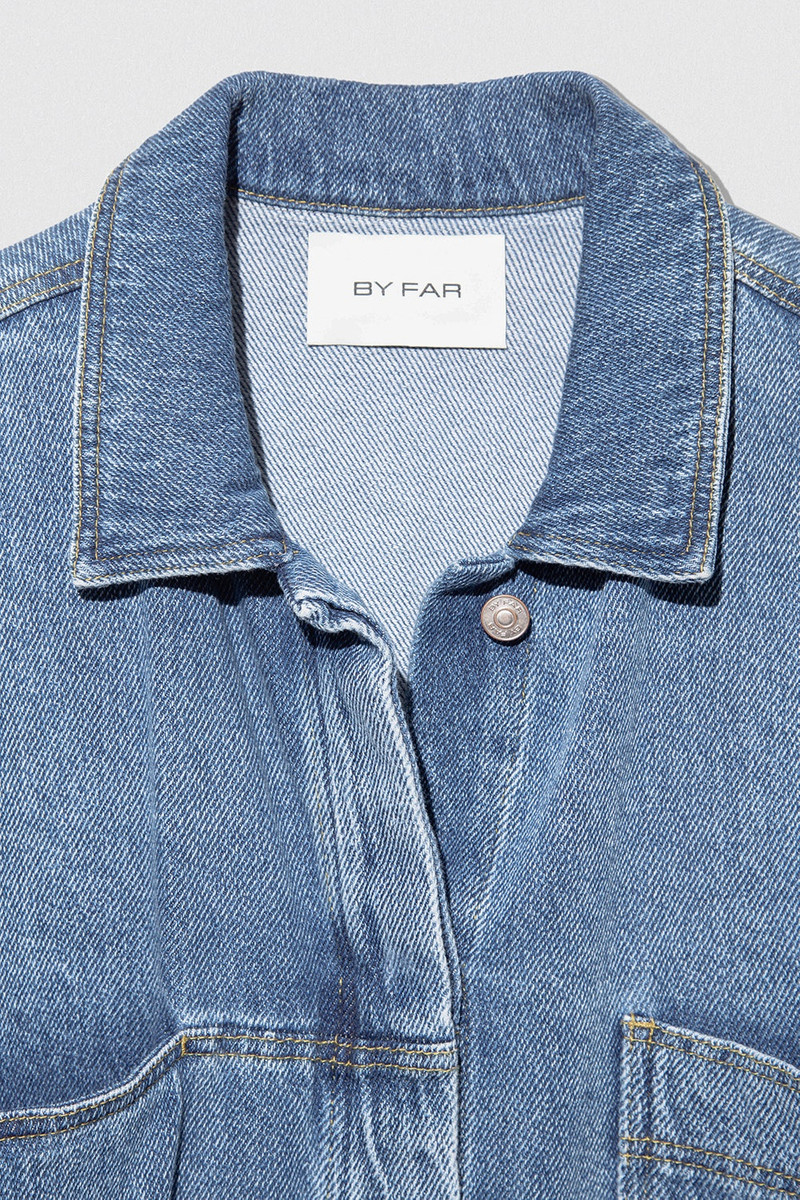 D DENIM OVERSIZE JACKET STONE WASH DENIM 6