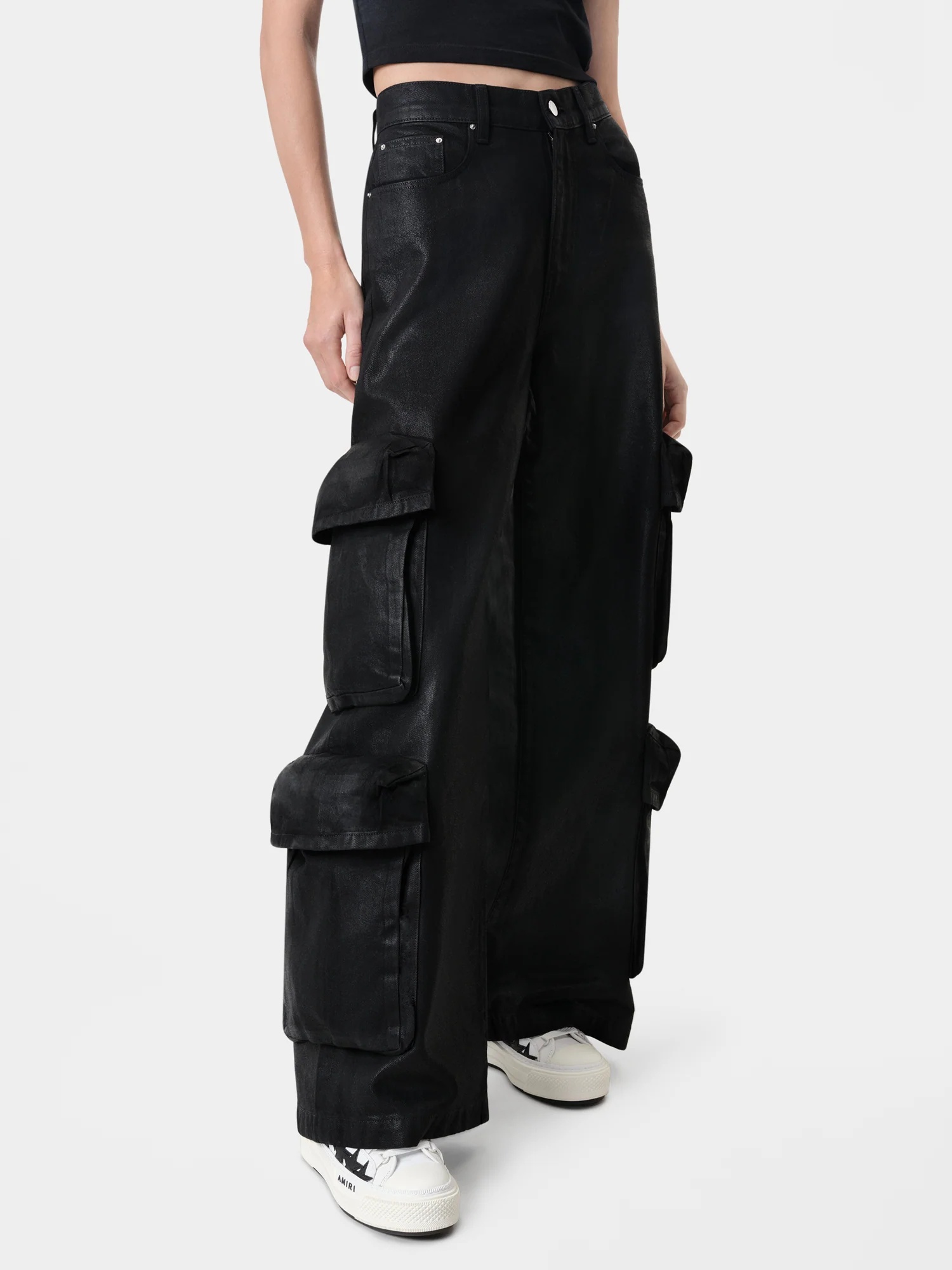 WOMEN'S WAXED BAGGY CARGO JEAN - 3