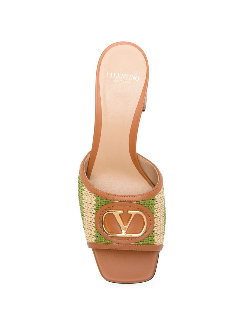 logo-appliqué striped sandals 4