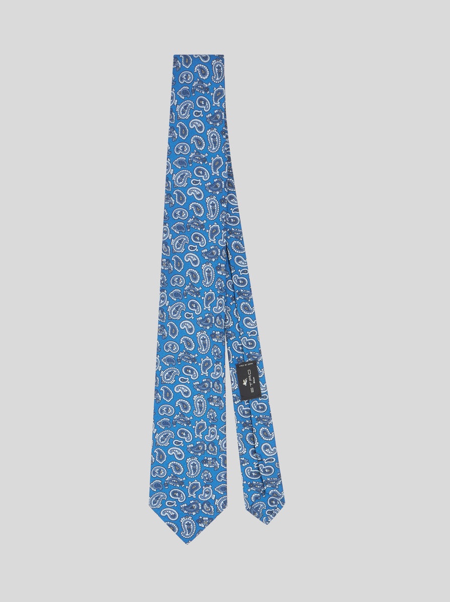 MICRO PAISLEY SILK TIE - 1