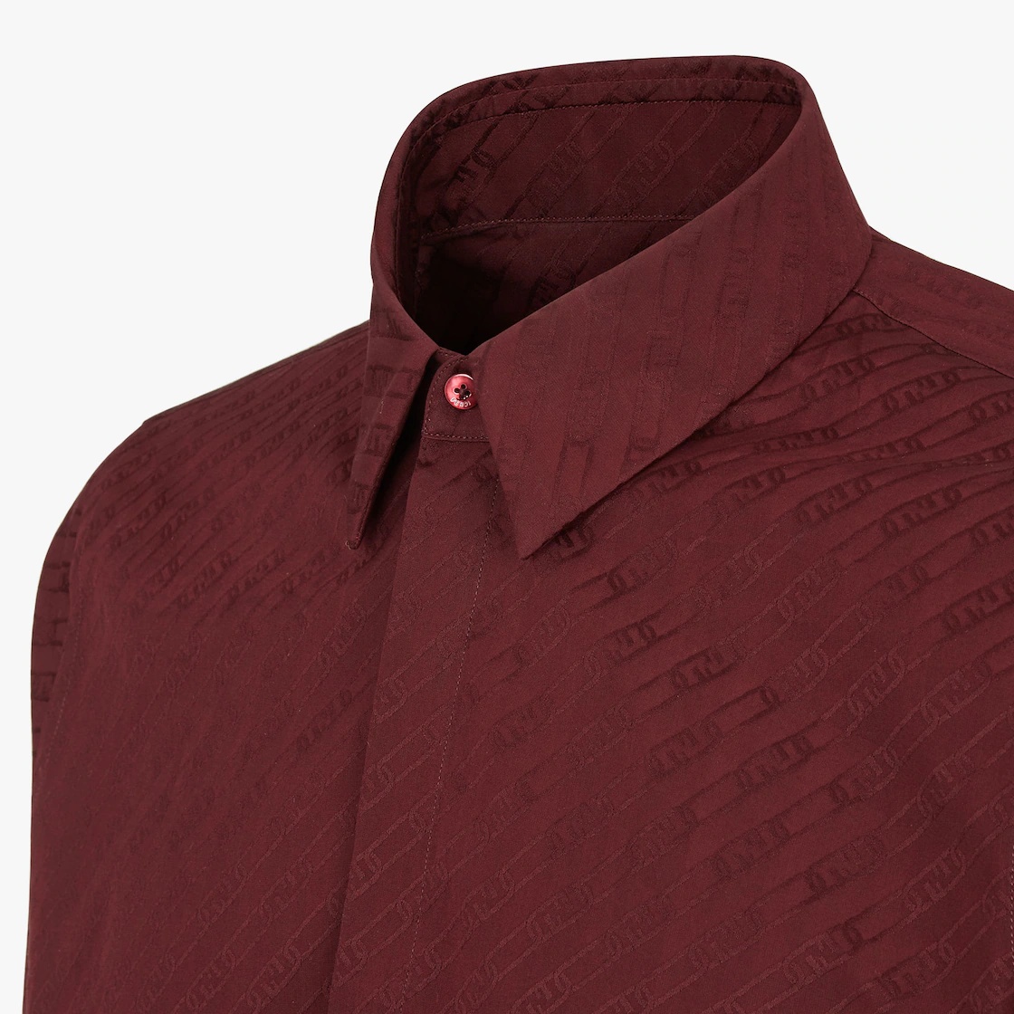 Burgundy cotton shirt - 3
