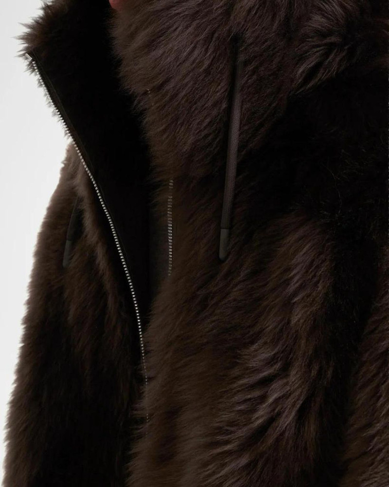 Men's Moses Furry Shearling Hooded Jacket 5