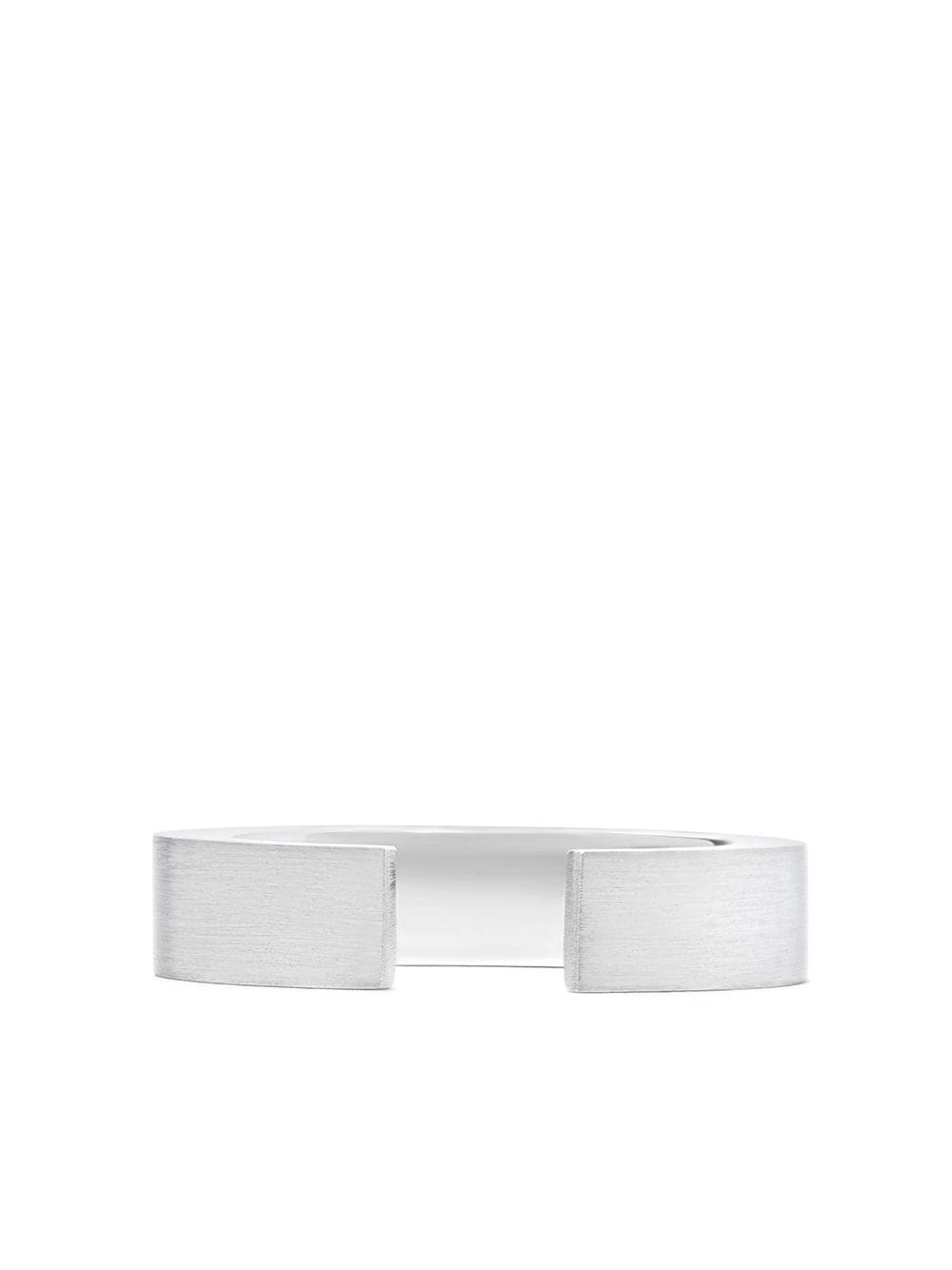 open-front sterling silver ring - 2