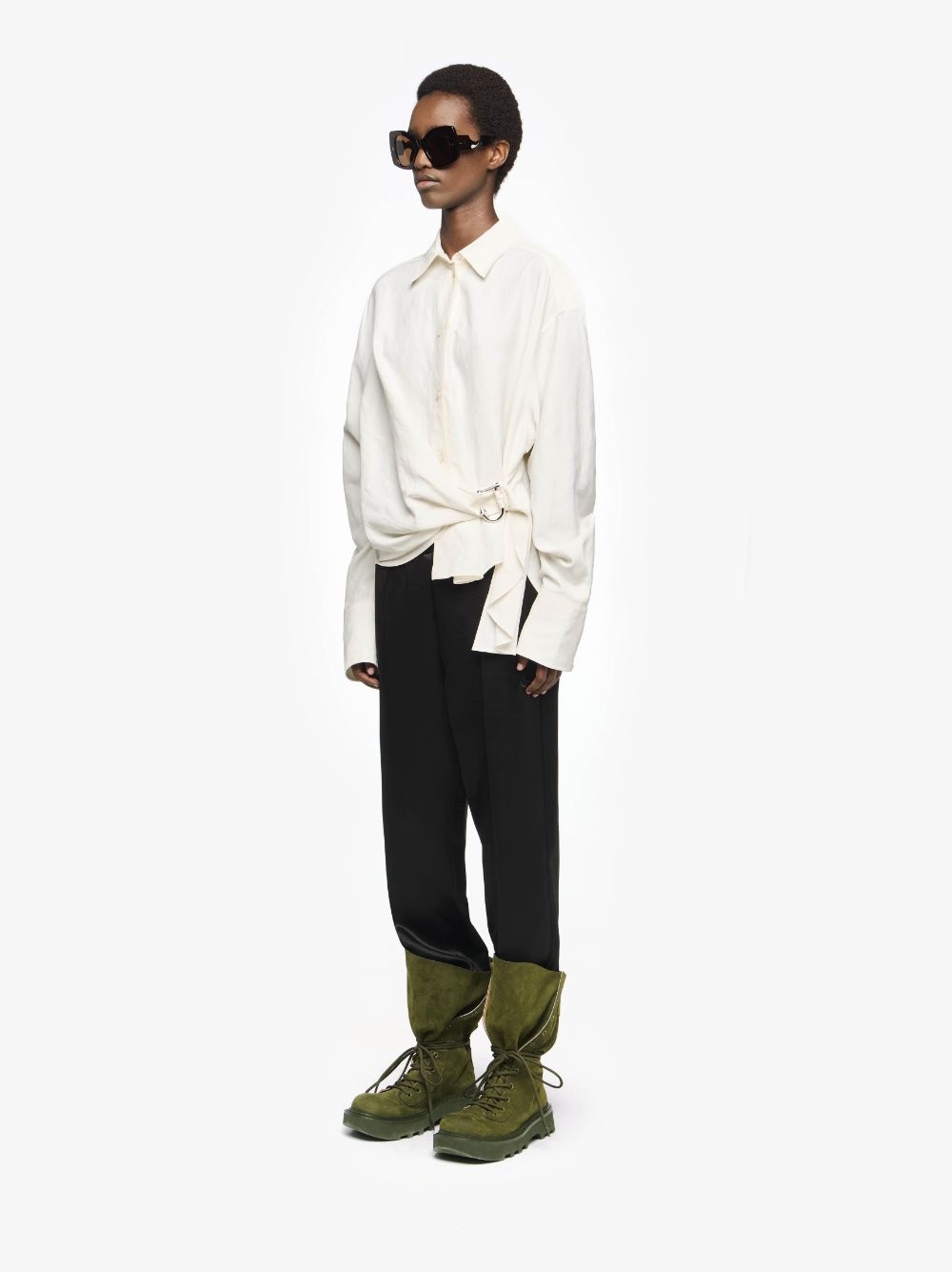 DRAPED TWISTED SHIRT - 4