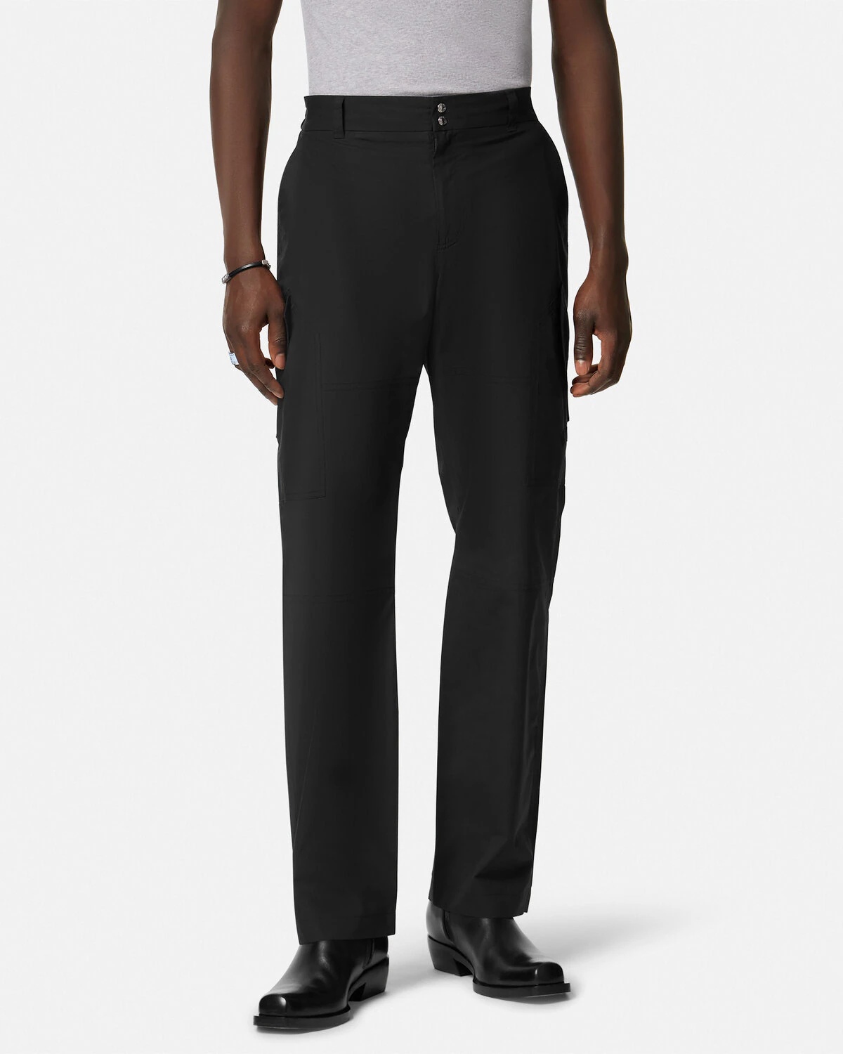 Embroidered Versace Milano Stamp Pants - 4