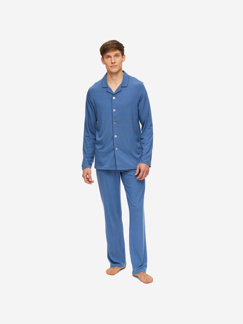 Men's Pyjamas Basel Micro Modal Stretch Storm Blue - 4
