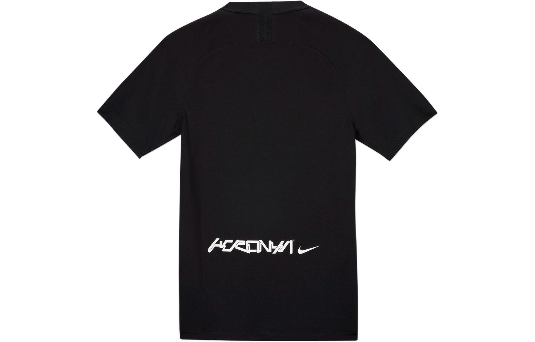 Nike x ACRONYM Crossover Fan Edition Printing Logo V neck Short Sleeve US Edition Black DC8808-010 - 2