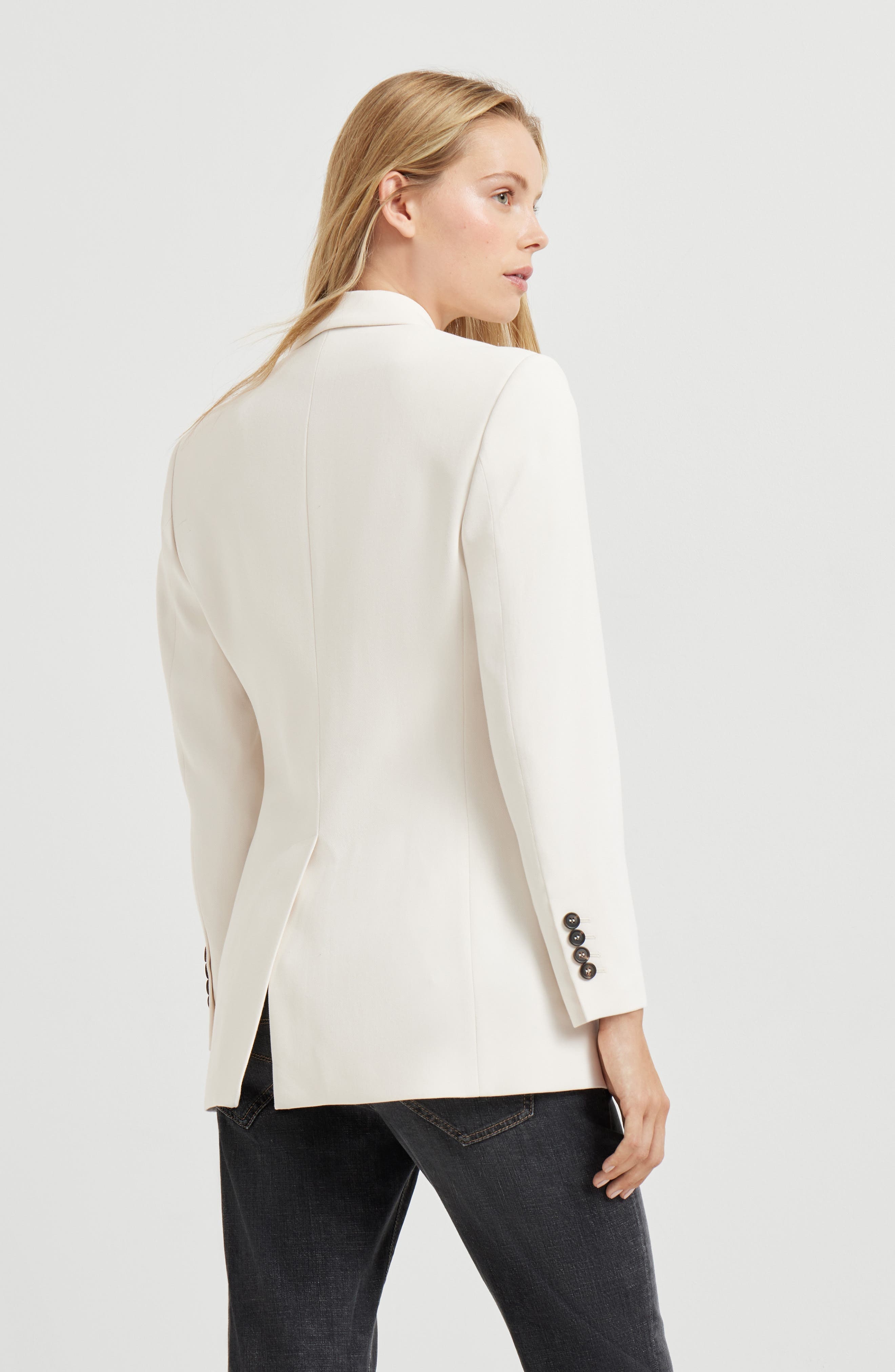 Brunello Cucinelli Couture twill blazer in Milk at Nordstrom - 3