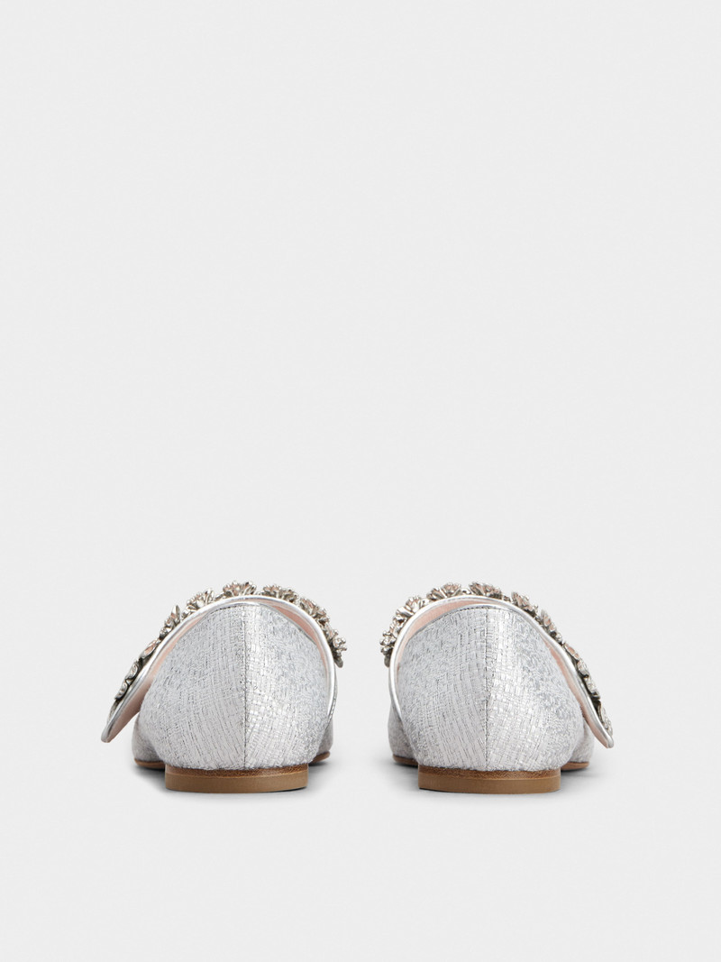 Roger Vivier Bouquet Flower Piping Babies Ballerinas in Fabric outlook